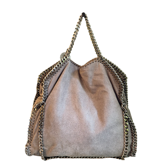 STELLA MCCARTNEY GRAY FALABELLA FOLD HANDBAG