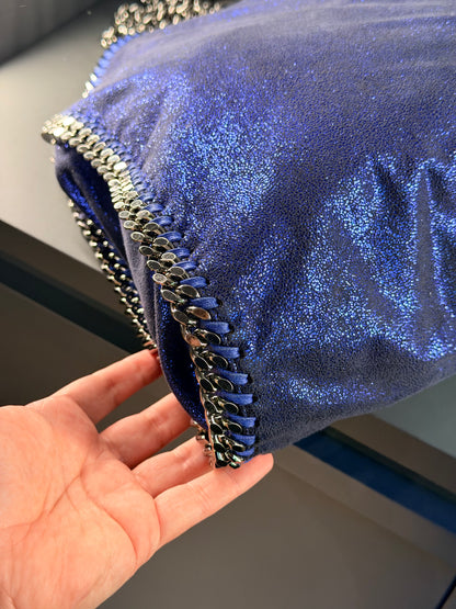 STELLA MCCARTNEY SPARKLING BLUE MEDIUM FALABELLA TOTE BAG
