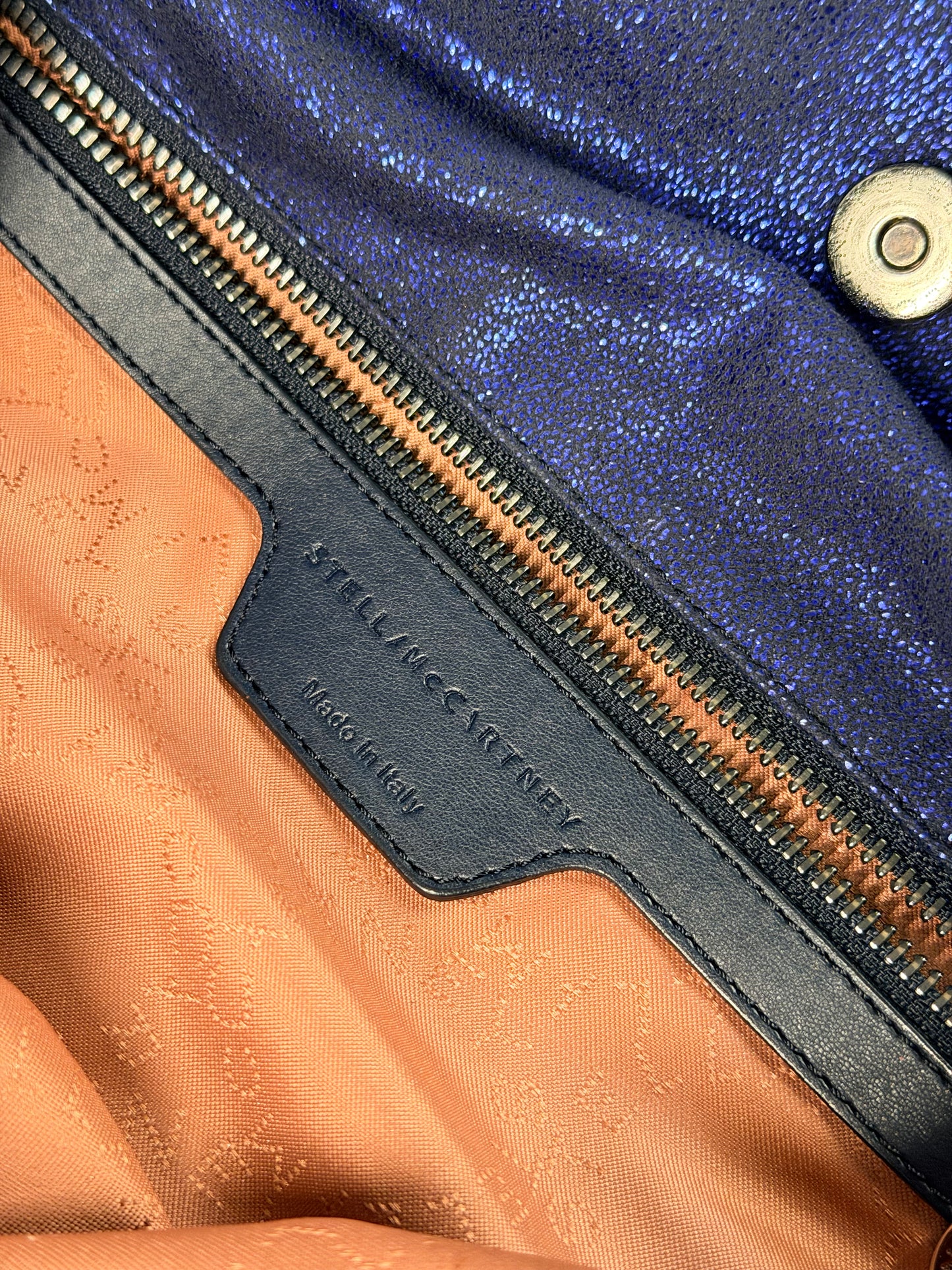 STELLA MCCARTNEY SPARKLING BLUE MEDIUM FALABELLA TOTE BAG