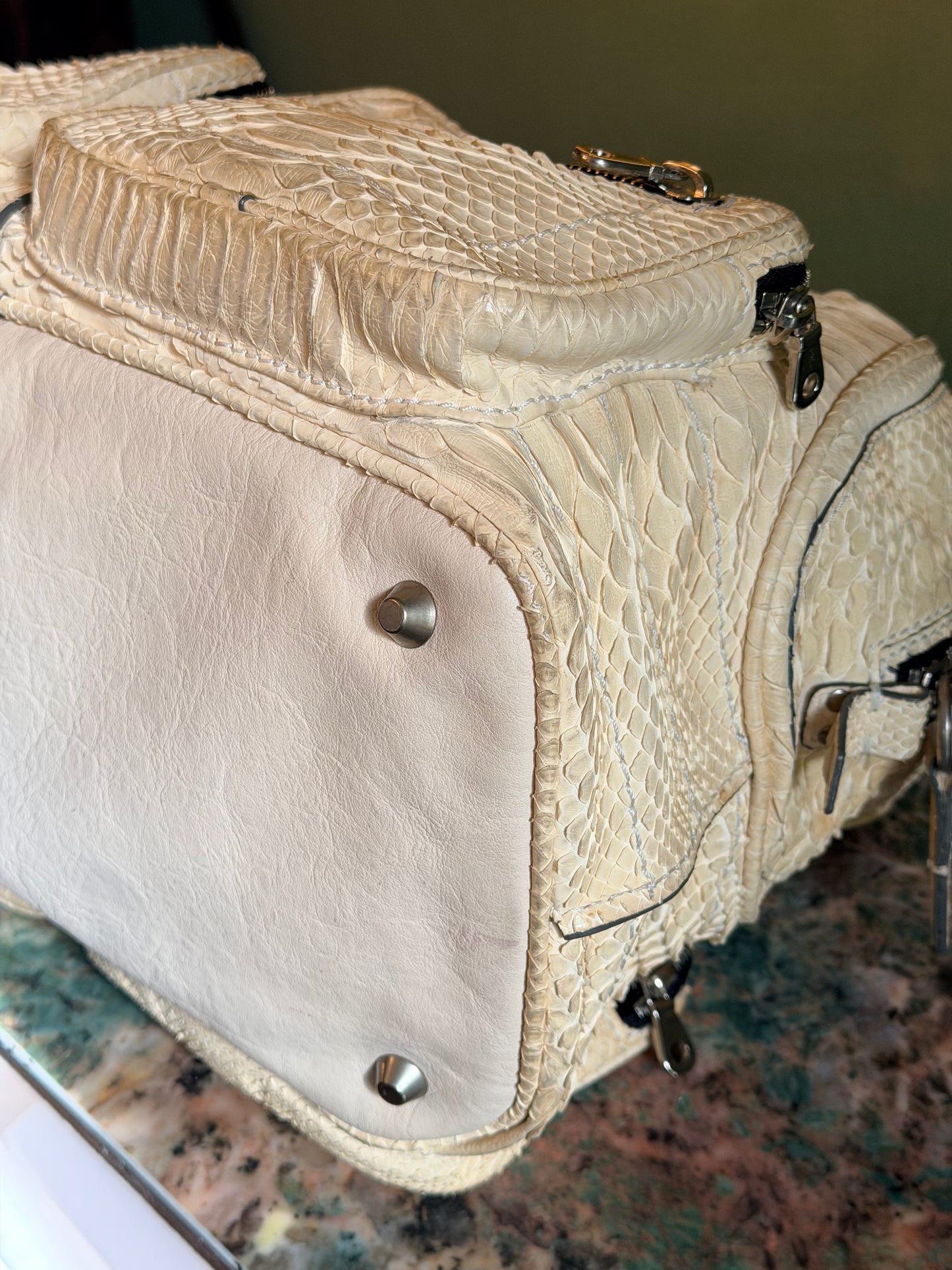 CHLOE CREAM PYTON BETTY HANDBAG