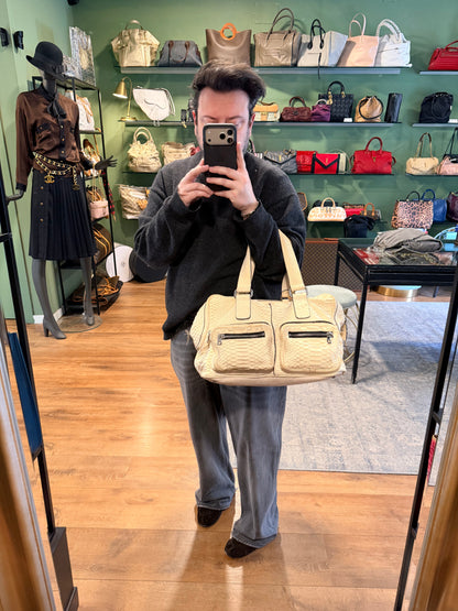 CHLOE CREAM PYTON BETTY HANDBAG