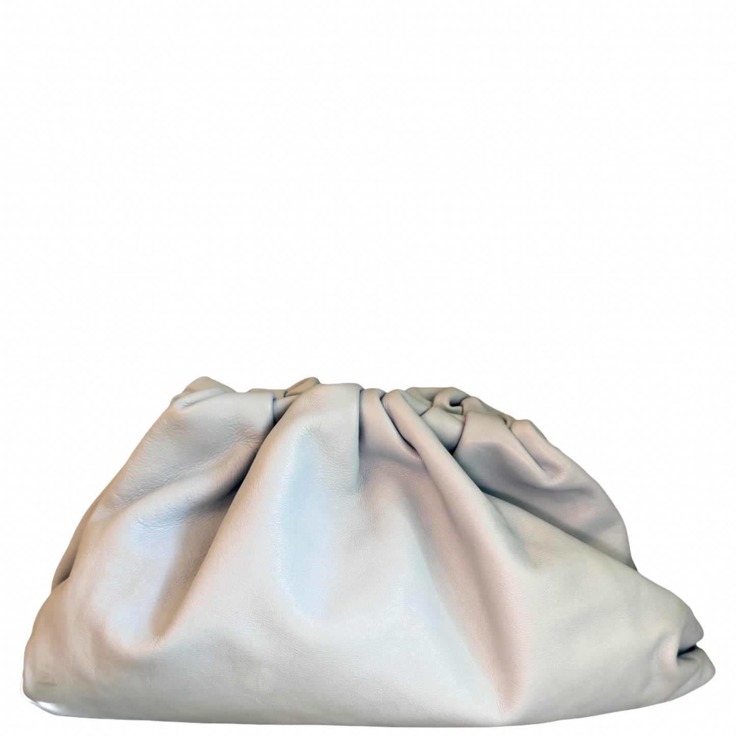 BOTTEGA VENETA LIGHT BLUE POUCH HANDBAG