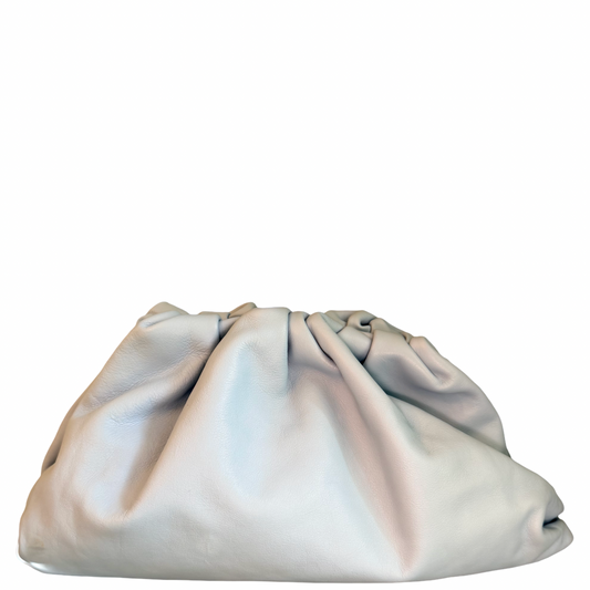 BOTTEGA VENETA LIGHT BLUE POUCH HANDBAG