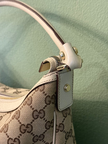 GUCCI BEIGE MONOGRAM HOBO BAG