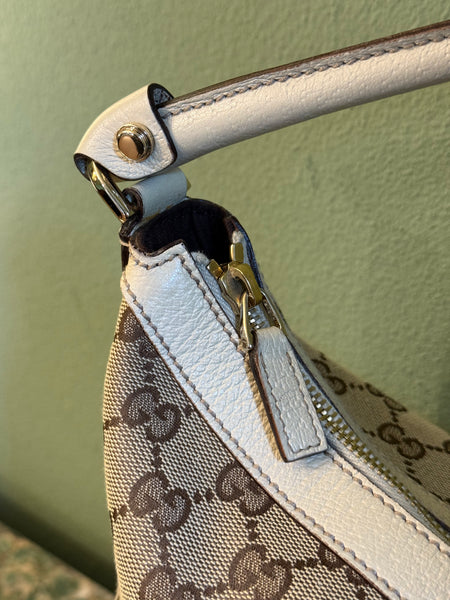 GUCCI BEIGE MONOGRAM HOBO BAG