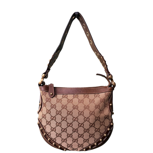 GUCCI BROWN SMALL PELHAM SHOULDER BAG