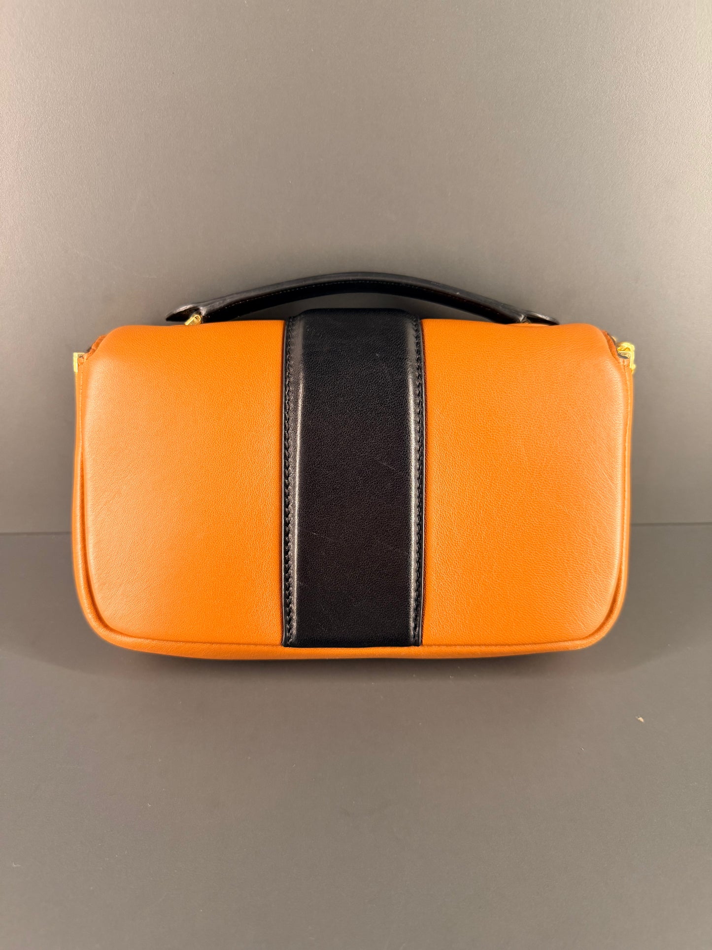 FENDI BI COLOR CHAIN MINI BAGUETTE SHOULDER BAG