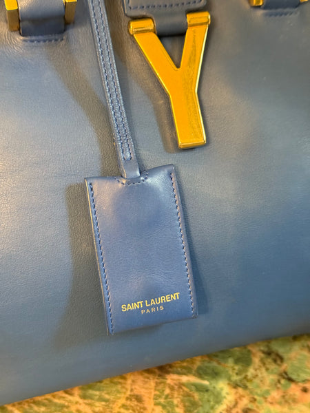 SAINT LAURENT ELECTRIC BLUE BOSTON BAG