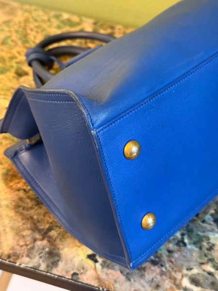 SAINT LAURENT ELECTRIC BLUE BOSTON BAG