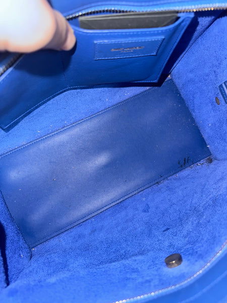 SAINT LAURENT ELECTRIC BLUE BOSTON BAG