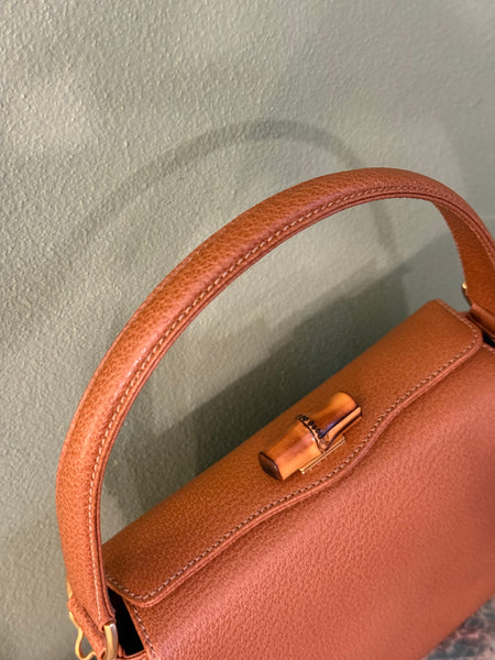 GUCCI VINTAGE 80’s BROWN TOP HANDLE BAG