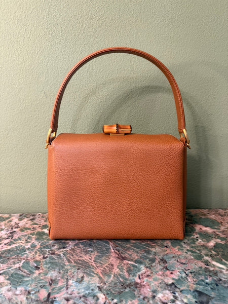 GUCCI VINTAGE 80’s BROWN TOP HANDLE BAG