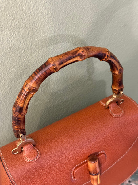 GUCCI VINTAGE 80’s SMALL BAMBOO 1947 TOP HANDLE BAG