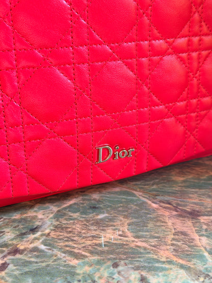 DIOR RED CANNAGE CAMERA CROSSBODY BAG