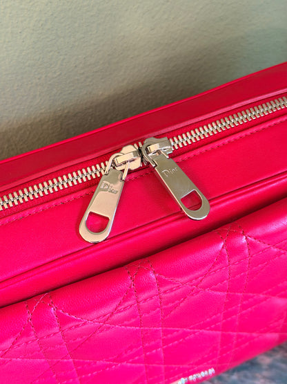 DIOR RED CANNAGE CAMERA CROSSBODY BAG