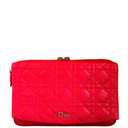 DIOR RED CANNAGE CAMERA CROSSBODY BAG