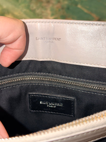 SAINT LAURENT GRAY MEDIUM LOU LOU SHOULDER BAG