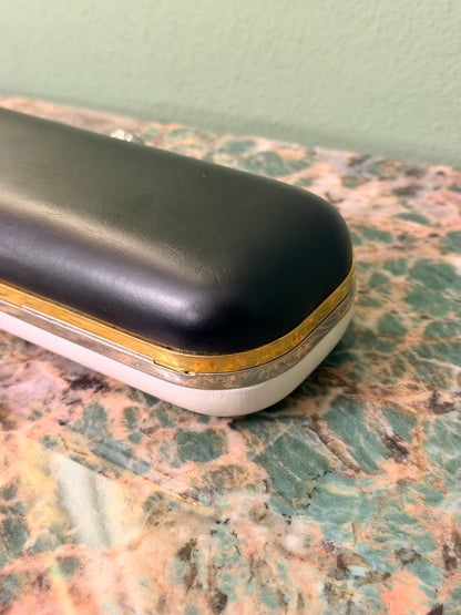 ALEXANDER MCQUEEN BLACK & WHITE SKULL LONG CLUTCH