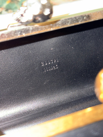 ALEXANDER MCQUEEN BLACK & WHITE SKULL LONG CLUTCH