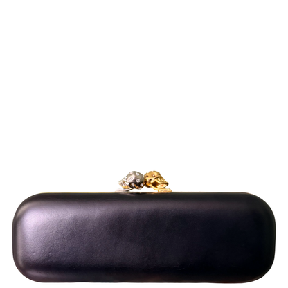 ALEXANDER MCQUEEN BLACK & WHITE SKULL LONG CLUTCH