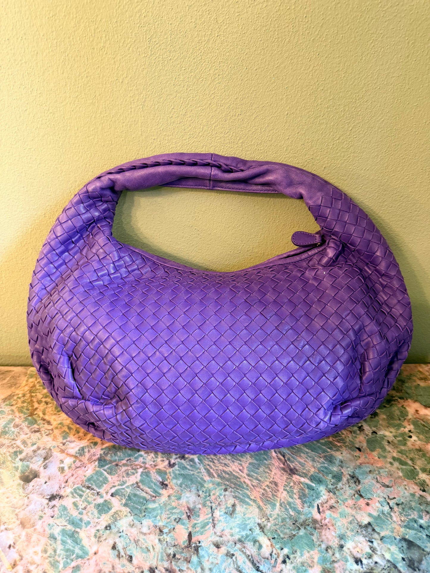 BOTTEGA VENETA PURPLE BELLY SHOULDER BAG
