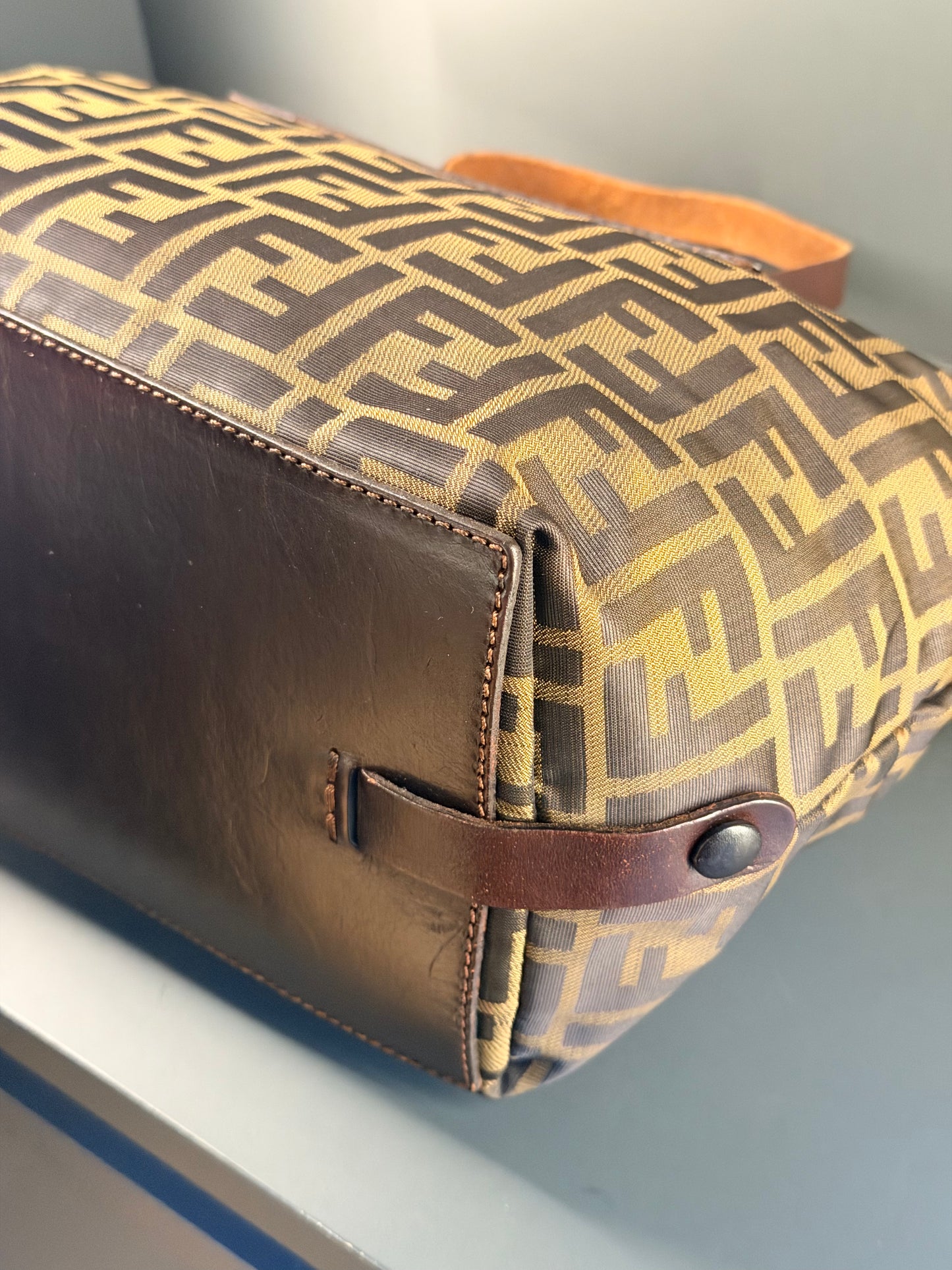 FENDI ZUCCA SMALL FOLDABLE HANDBAG