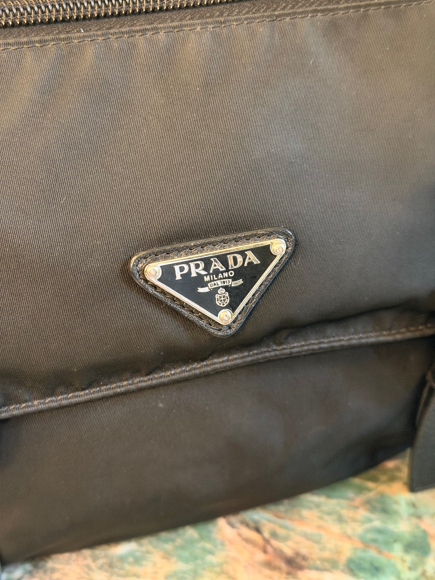 PRADA BLACK NYLON MESSANGER CROSSBODY BAG