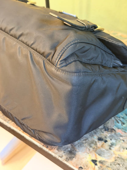 PRADA BLACK NYLON MESSANGER CROSSBODY BAG