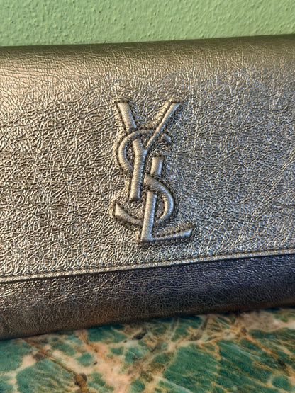 SAINT LAURENT SILVER SMALL POCHETTE