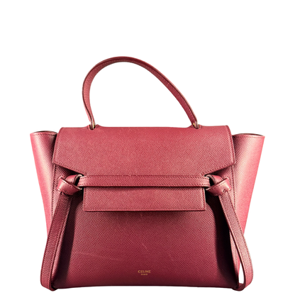 CÈLINE BORDEAUX MINI BELT CROSSBODY BAG