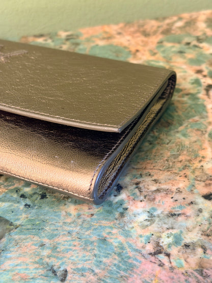 SAINT LAURENT SILVER SMALL POCHETTE