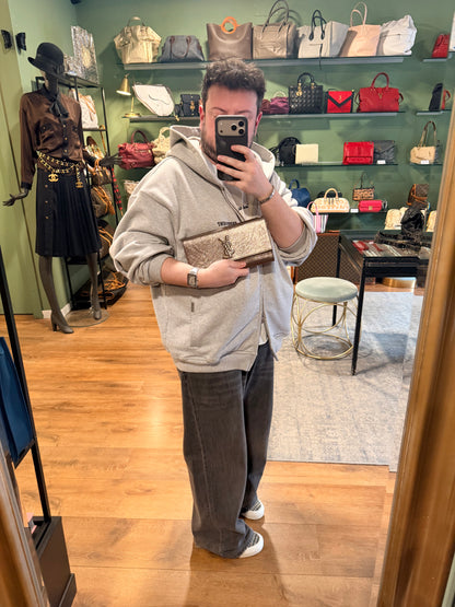 SAINT LAURENT SILVER SMALL POCHETTE