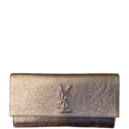 SAINT LAURENT SILVER SMALL POCHETTE