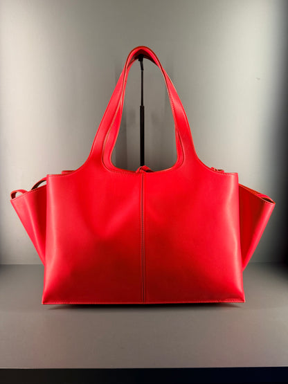 CÈLINE MEDIUM RED TRIFOLD SHOULDER BAG