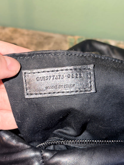 SAINT LAURENT BLACK SMALL LOULOU PUFFER SHOULDER BAG