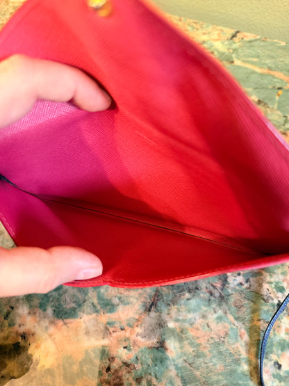 PRADA PINK SAFFIANO ENVELOPE WALLET