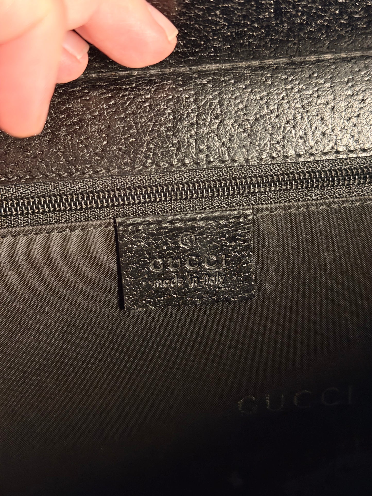 GUCCI BY TOM FORD BLACK TOP HANDLE HANDBAG