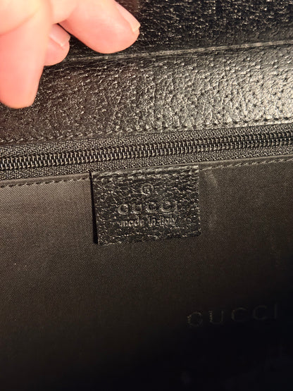 GUCCI BY TOM FORD BLACK TOP HANDLE HANDBAG