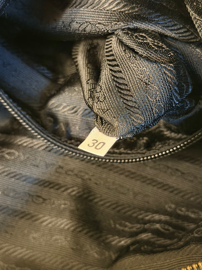 PRADA BLACK NYLON CHAIN SHOPPING TOTE