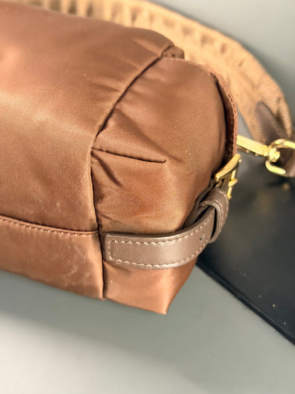 PRADA BROWN SMALL EXPLORER CROSSBODY BAG