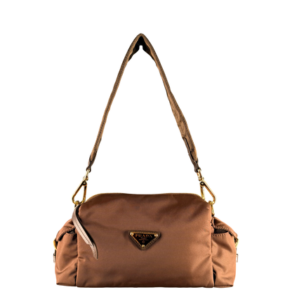 PRADA BROWN SMALL EXPLORER CROSSBODY BAG