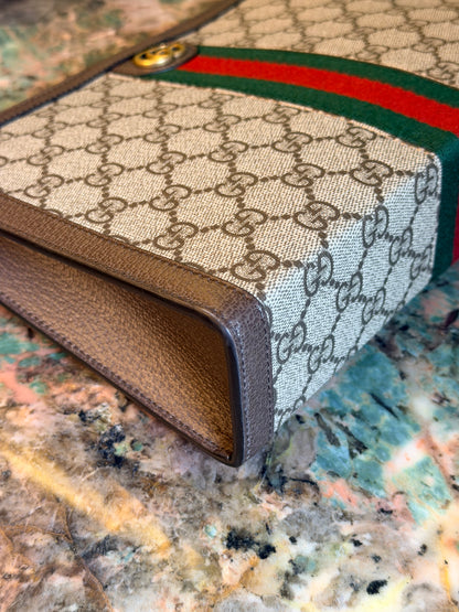 GUCCI GG SUPREME OPHIDIA POCHETTE