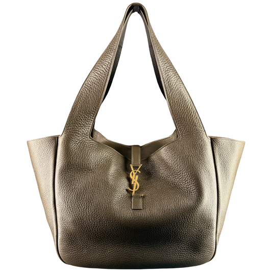 SAINT LAURENT GREEN LA 5 a 7 BEA SHOPPING TOTE