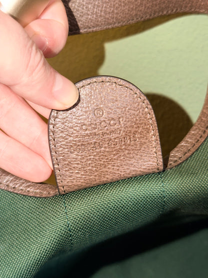 GUCCI BROWN MONOGRAM SMALL GIGLIO CROSSBODY BAG