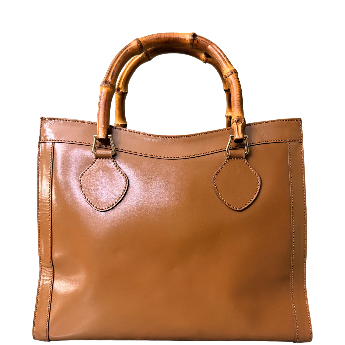 GUCCI BY TOM FORD BROWN SPAZZOLATO LARGE DIANA HANDBAG