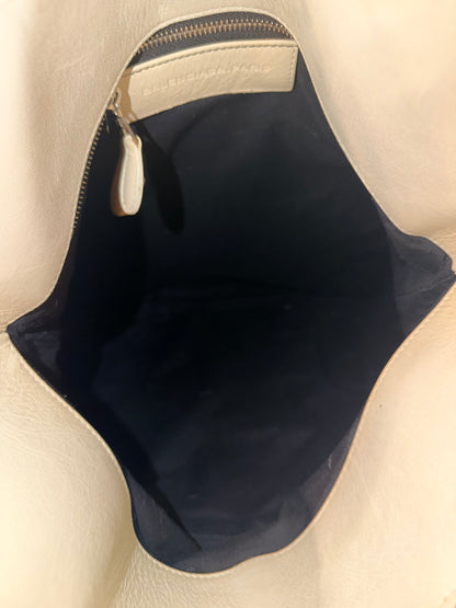 BALENCIAGA WHITE GIANT 21 SLIM HOBO SHOULDER BAG