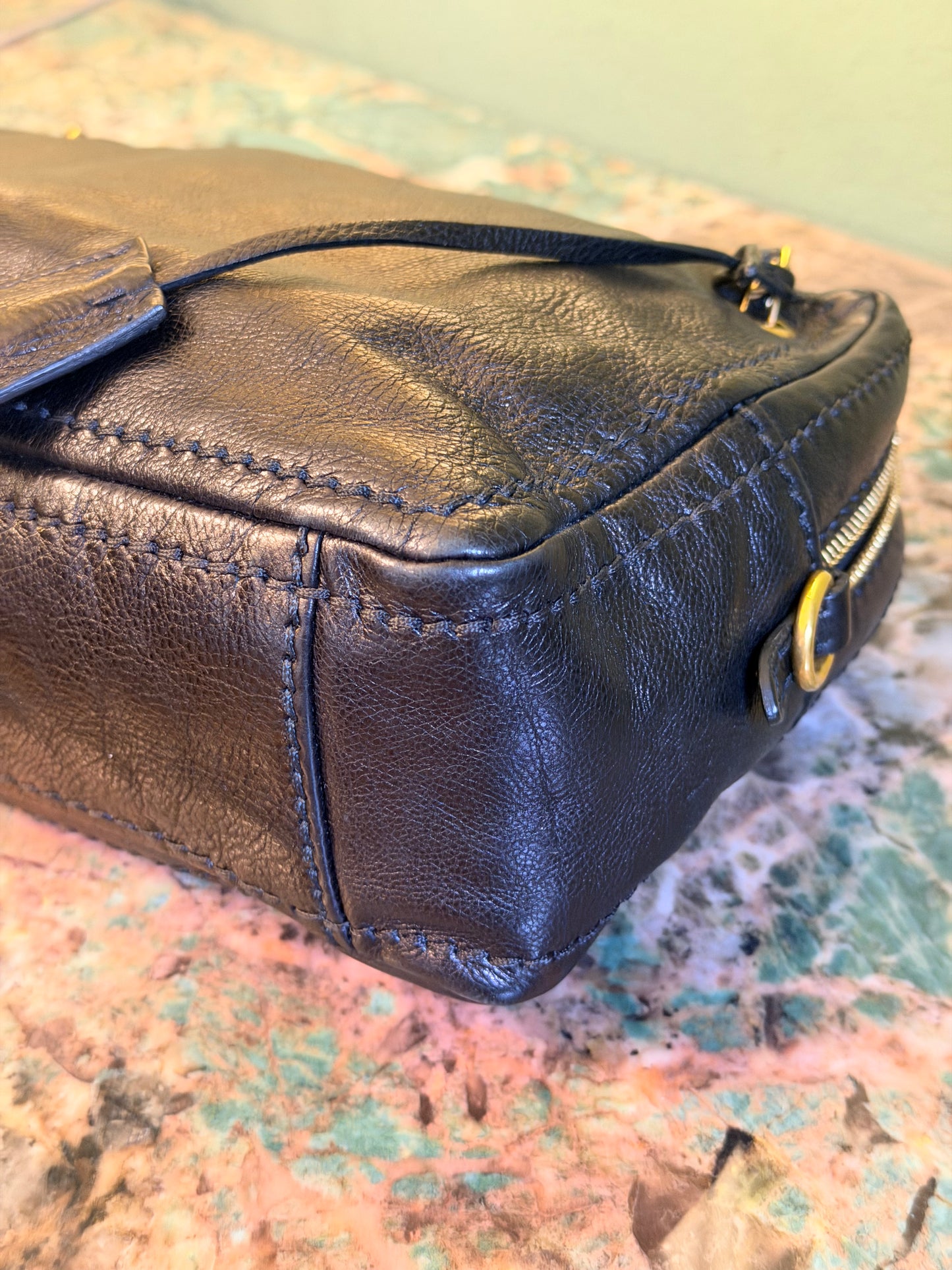 PRADA BLACK CHAIN CAMERA SHOULDER BAG