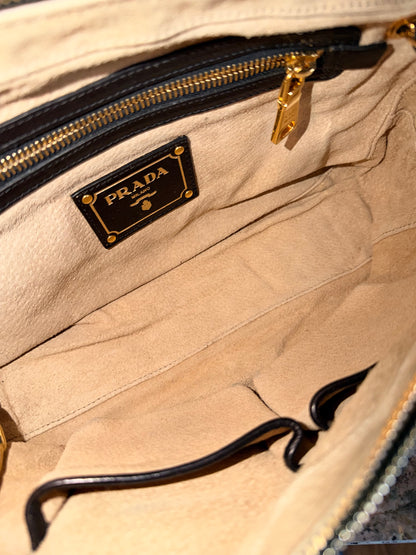 PRADA BLACK CHAIN CAMERA SHOULDER BAG