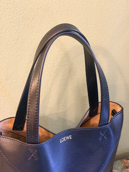 LOEWE BLACK MINI PUZZLE FOLD HANDBAG