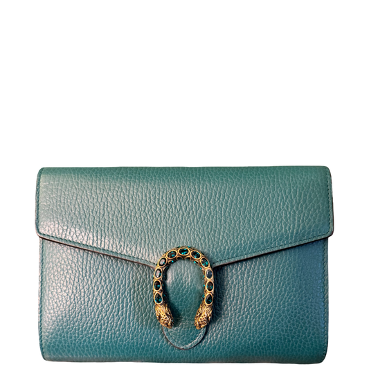 GUCCI GREEN DIONYSUS WALLET ON CHAIN